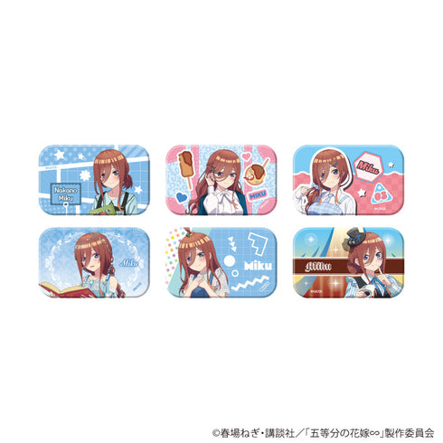 『五等分の花嫁∽』スクエア缶バッジ04/三玖ver. BOX(全6種)(公式イラスト)